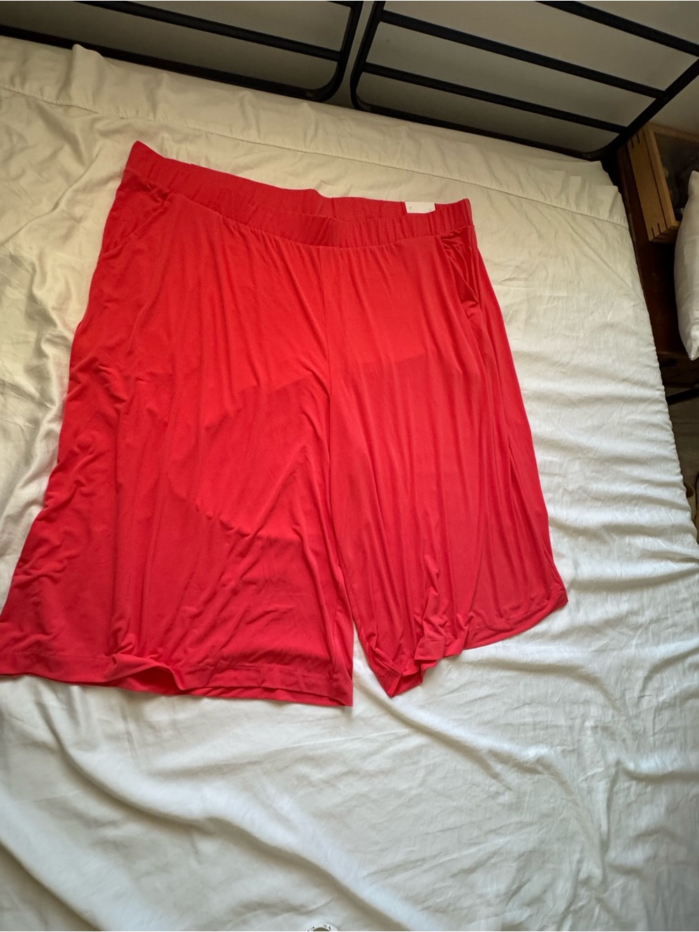 Lane Bryant Knit Kit Collection Wide Leg Cropped Pant in Coral